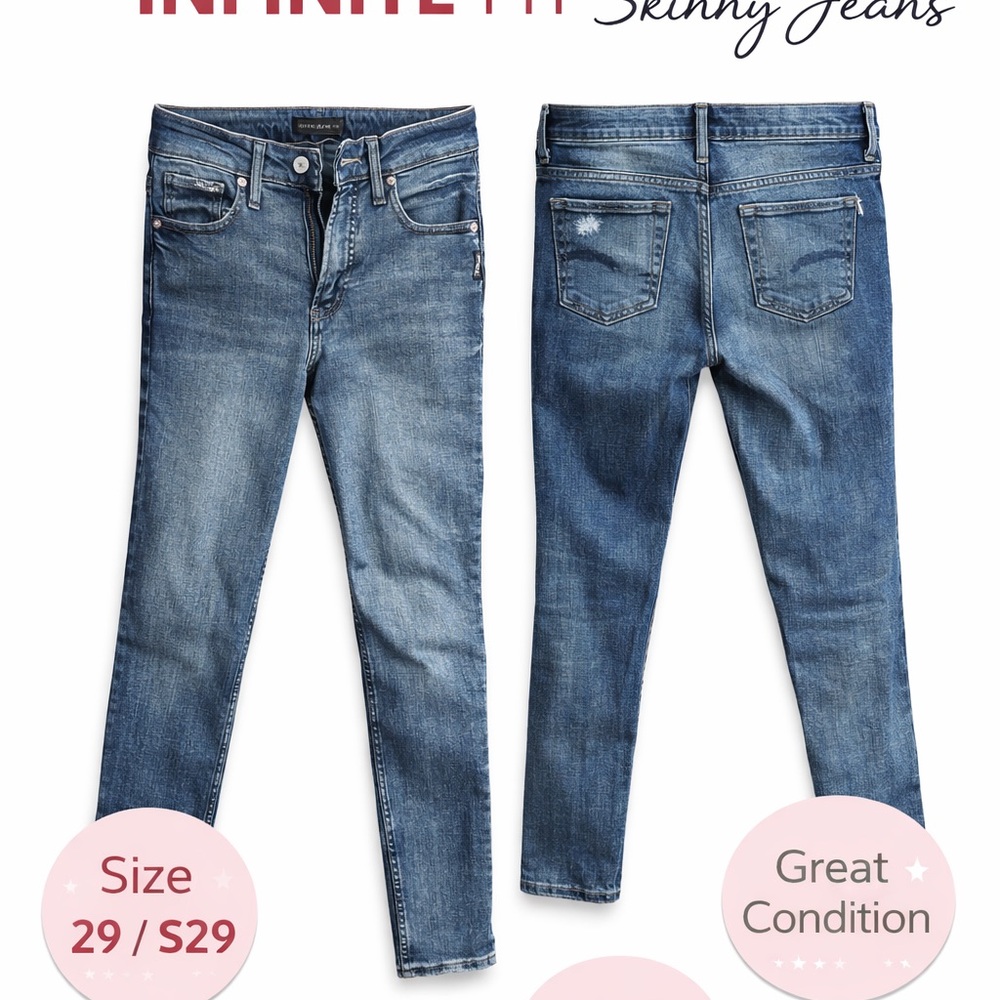 Silver Infinite fit skinny Jeans Dark Blue Denim